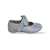 Ballerine Bambina Argento VUL-LADI con Velcro e Fiocco Estraibile – Scarpe Cerimonia Taglie 22-37