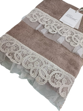 Set Asciugamani 1+1 David Cigno Spugna di Cotone