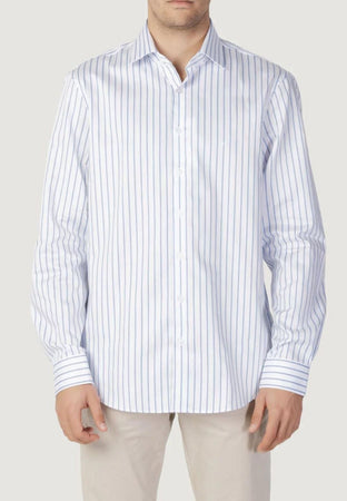 calvin klein CAMICIA TWILL STRIPE FITTED da uomo