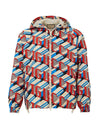 Gucci Giubbino in Nylon con Stampa Geometrica Multicolor da uomo