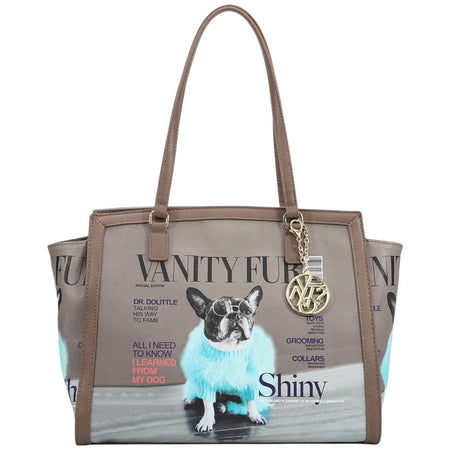 Ynot shopping bag linea Metro Chic stampa Vanity Dog MTC001F5