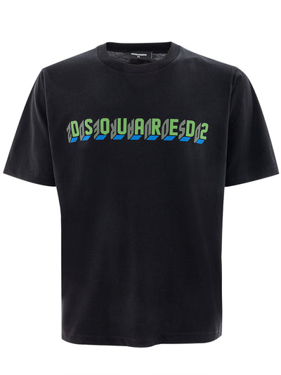 DSQUARED2 T-Shirt Over con Logo Dsquared2 da uomo