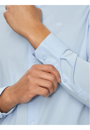 calvin klein CAMICIA POPLIN STRETCH SLIM SHIRT da uomo