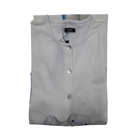 Camicia da notte donna Bisbigli Eco Serie 5, motivi floreali, manica lunga, in misto cotone/modal, Made in Italy