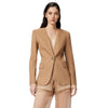 Pinko giacche donna pinko - gallina giacca lino stretch - marrone da donna