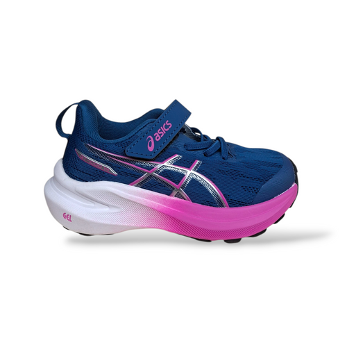 Sneakers ASICS GT-1000 Bambina Blue Fucsia | Scarpe Running Sportive Velcro | Taglie 27-35