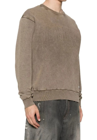 GCDS FELPA STONE WASHED WEAR CREWNECK da uomo