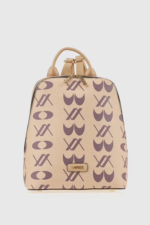 Zaino in ecopelle stampa logo | Verde Fashion