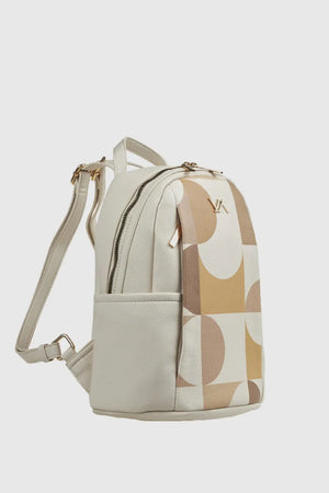 Zaino donna in ecopelle stampa geometrica | Verde Fashion