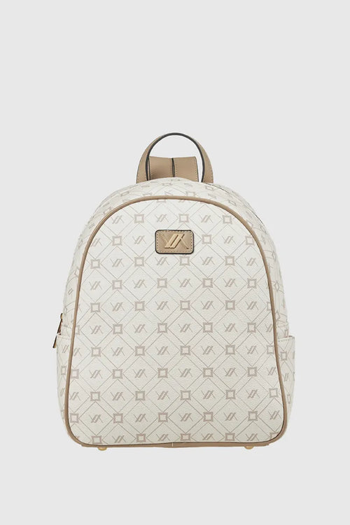 Zaino donna in ecopelle stampa logo | Verde Fashion