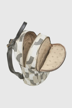 Zaino donna in ecopelle stampa geometrica | Verde Fashion
