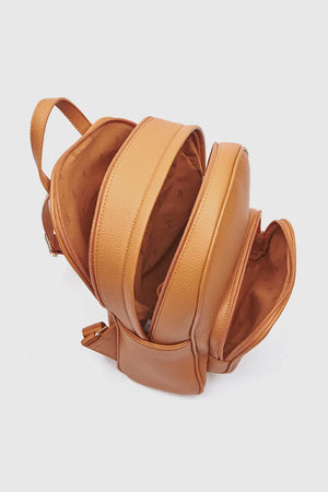 Zaino donna in ecopelle con tasca | Verde Fashion