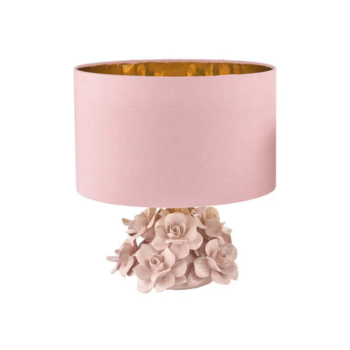 Lume Fiore Grande Rosa Melaverde – Ceramica Artigianale 40 cm