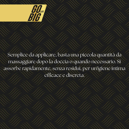 Gobig life gel intimo antiodore uomo con mentolo e vitamina pp | elimina cattivi odori, freschezza naturale, 100% ingredienti naturali | igiene intima maschile - protezione quotidiana