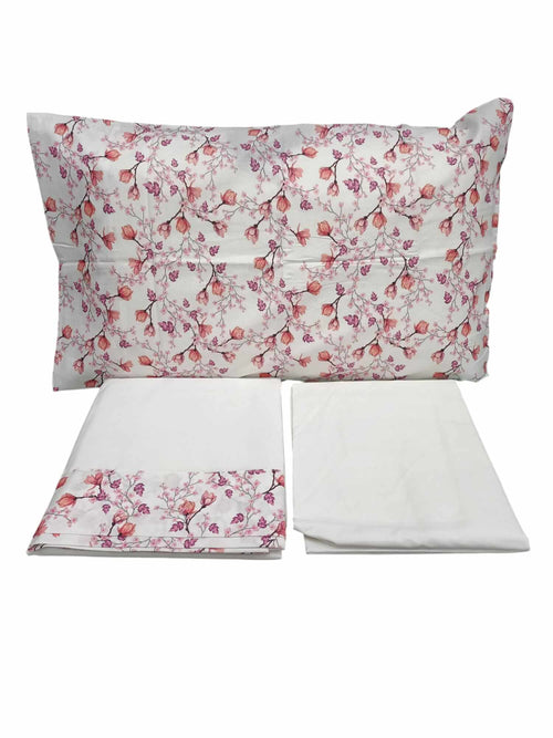 Completo Lenzuola Matrimoniale Papalina LEM155 Cotone con Balza