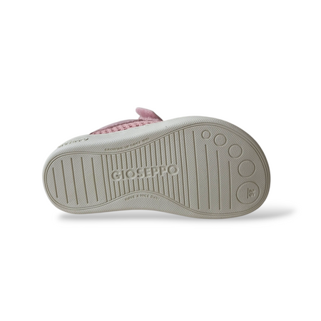 Sneakers bambina Gioseppo Crete rosa tela traforata lacci elastici barefoot