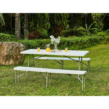 Tavolo pieghevole - 180 cm - 8 persone - plastica
