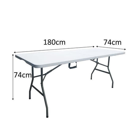 Tavolo pieghevole - 180 cm - 8 persone - plastica