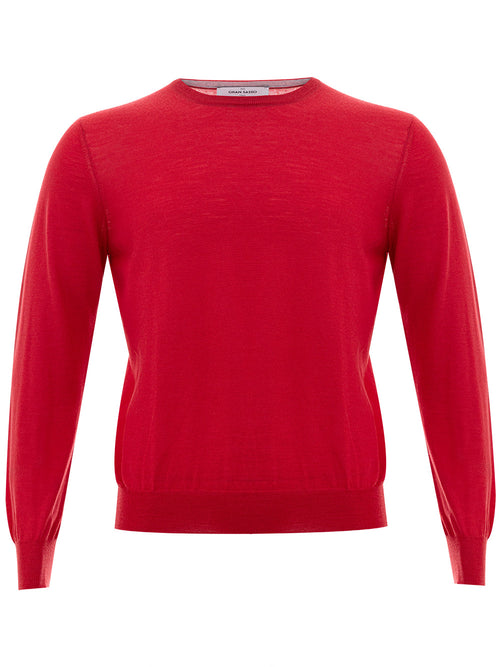 Gran Sasso Maglia Girocollo in Rosso da uomo