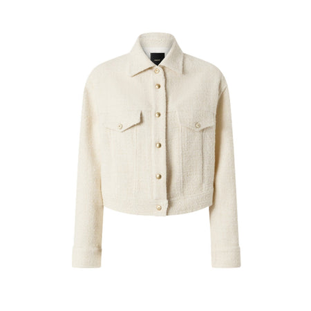 Pinko piumini donna pinko - gelato giubbino tweed - bianco da donna