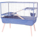 Gabbia rialzata per roditori - Zolux - Néolife - 2 livelli per conigli - 99 x 54 x 92 cm - Blu
