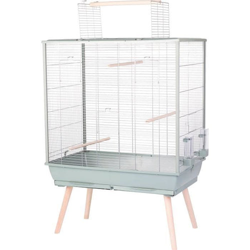 Gabbia per uccelli rialzata - Zolux - Néolife - Per parrocchetti, calopsitte, canarini - 81 x 48 x 130 cm - Verde