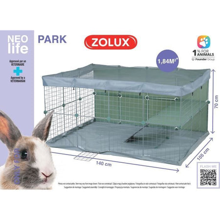 Recinto modulare - ZOLUX - Neo park - Parco per piccoli animali - Conigli - 140X105X70 - 1,84 m