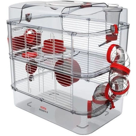 ZOLUX Gabbia su 2 piani per criceti, topi e gerbilli - Rody3 duo - L 41 xp 27 xh 40.5 cm - Grenadine