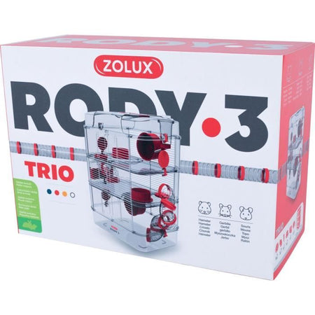 Gabbia ZOLUX Rody3 trio a 3 piani - Per criceti, topi e gerbilli - L 41 x P 27 x A 53 cm - Grenadine