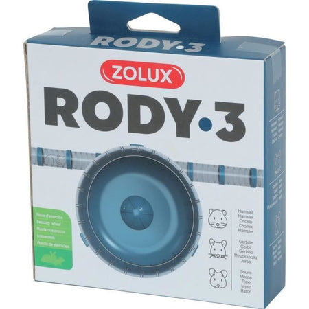 ZOLUX Ruota silenziosa per piccoli roditori adatta per gabbie Rody3 - Rodylounge - Blu