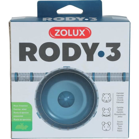 ZOLUX Ruota silenziosa per piccoli roditori adatta per gabbie Rody3 - Rodylounge - Blu