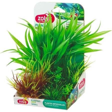 Piante artificiali per acquario - ZOLUX - Plantkit - Taglia S - Confezione da 3