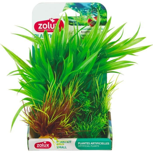 Piante artificiali per acquario - ZOLUX - Plantkit - Taglia S - Confezione da 3