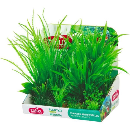 Piante artificiali per acquario - ZOLUX - Plantkit - Taglia M - Confezione da 6
