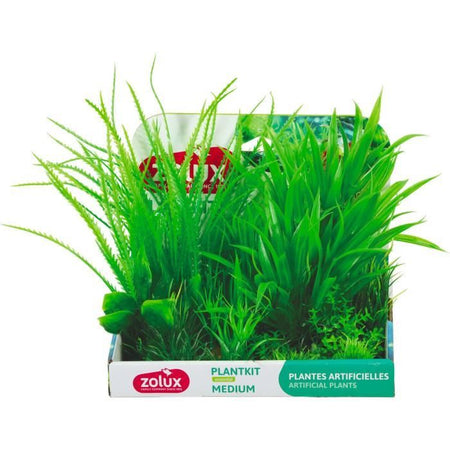 Piante artificiali per acquario - ZOLUX - Plantkit - Taglia M - Confezione da 6