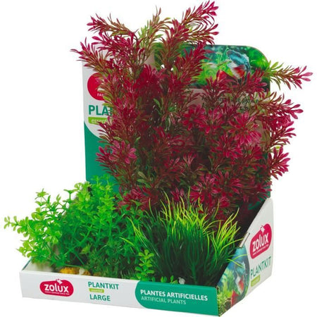 Piante artificiali per acquario - ZOLUX - Plantkit - Taglia M - Confezione da 7