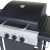 Barbecue bbq a gas  con fornello laterale 2 fuochi+1
