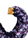 Tom Ford Orecchini Croissant a Cerchio con Paillettes da donna