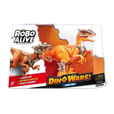 Giocattolo robotico - ZURU - Robo Alive Dino Wars Raptor - Armatura, luce e tecnologia avanzata