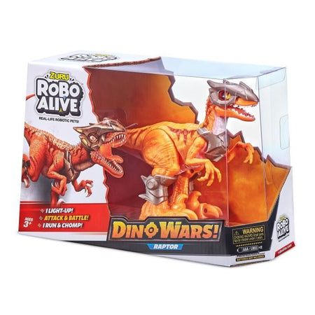 Giocattolo robotico - ZURU - Robo Alive Dino Wars Raptor - Armatura, luce e tecnologia avanzata