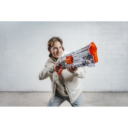 Blaster bloccabile - ZURU - XSHOT Skins Lock Gun - Blaster con combinazione di bloccaggio e canna rotante con 8 dardi