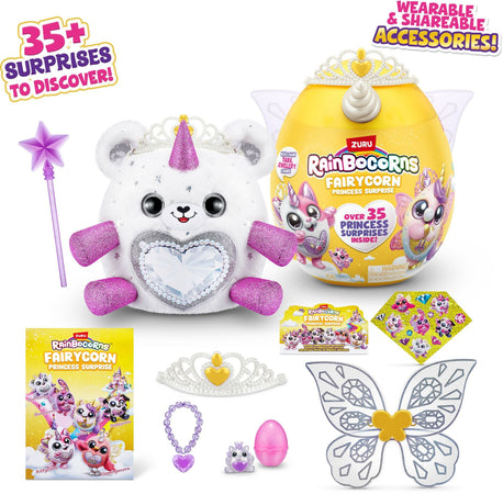Peluche interattivi - ZURU - Fairycorn Princess S6 - 6 principesse delle fate da collezionare con più di 35 sorprese