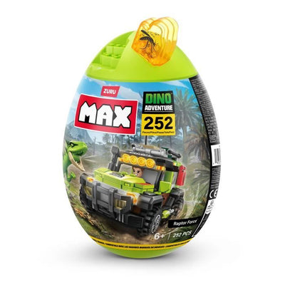Set di costruzione - ZURU - Dino Adventure Raptor Force - 252 pezzi - Camion incluso - Istruzioni semplici