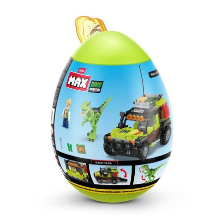 Set di costruzione - ZURU - Dino Adventure Raptor Force - 252 pezzi - Camion incluso - Istruzioni semplici