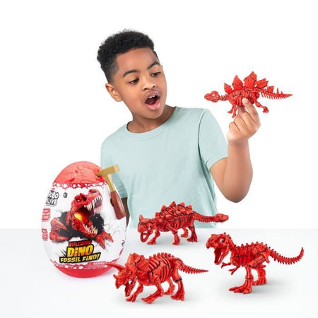 Gioco di scavo - ZURU - ROBO ALIVE Vulcano Fossil Find S2 - Fossili di dinosauro - Suoni e luci - Roccia e sabbia