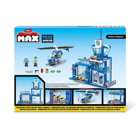 Set di costruzione - ZURU - Stazione di polizia media - 321 pezzi - Stazione di polizia - Eliporto incluso