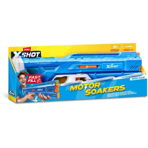 Pistola ad acqua motorizzata - ZURU - X-SHOT Mega Pulse - Riempimento rapido - Batteria ricaricabile - Gittata 9 m - Serbatoio 1,1 L