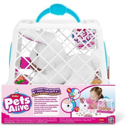 Gioco interattivo - ZURU - PETS ALIVE Mama Bunny & Baby - Coniglietto sonoro - 10 suoni - Surprise Babies