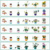 Set di costruzione - ZURU - Piante da giardino in vaso - 233 pezzi max - 6 modelli - Vaso e supporto inclusi