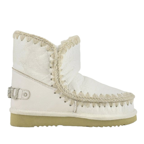 MOU stivali donna mou - eskimo 18 rhinestones logo - bianco da donna